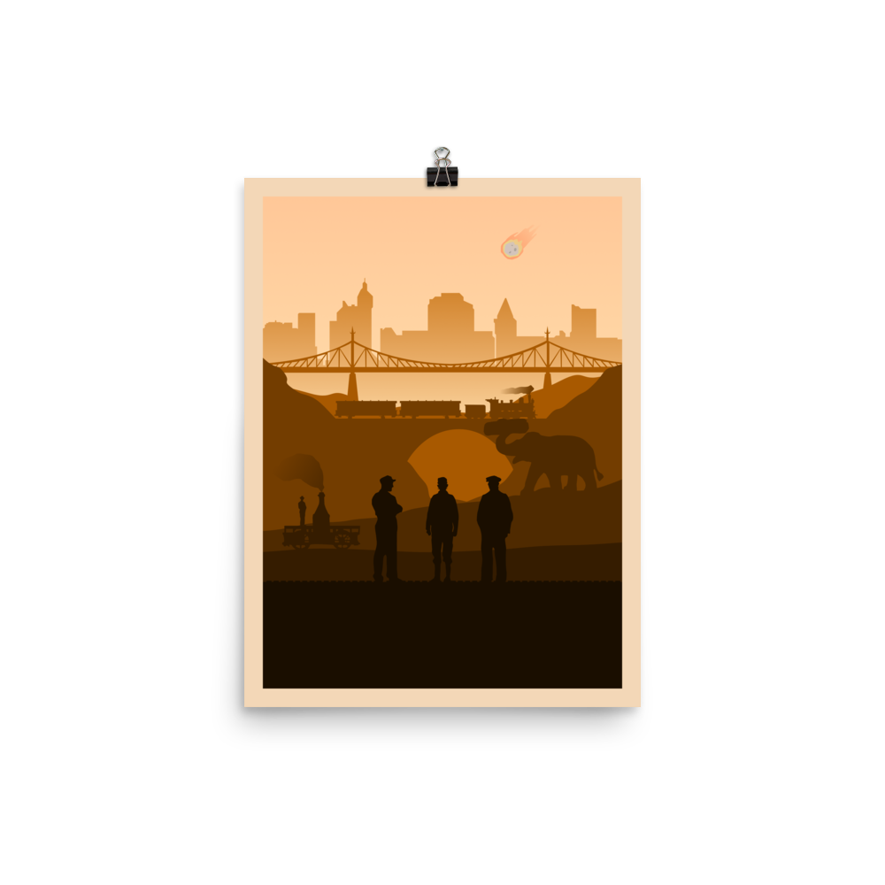 18XX (Day) Board Game Mechanic Minimalist Board Game Art Poster