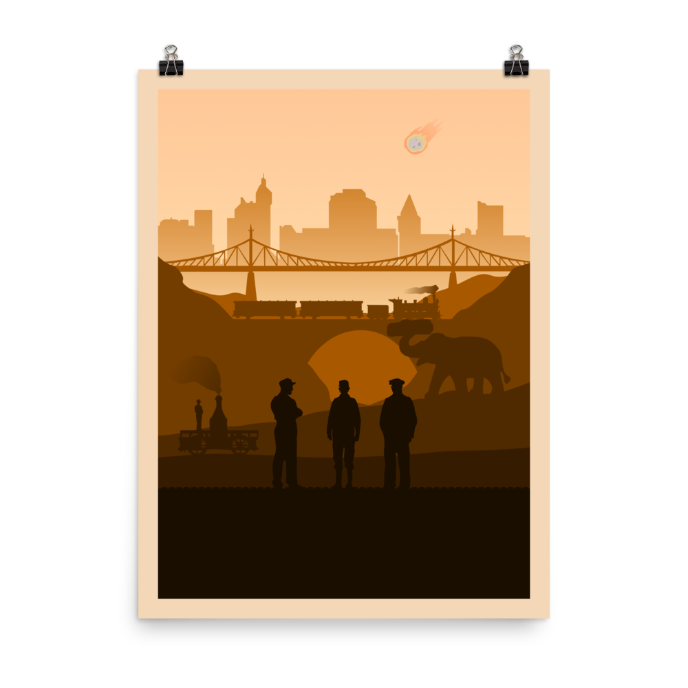 18XX (Day) Board Game Mechanic Minimalist Board Game Art Poster