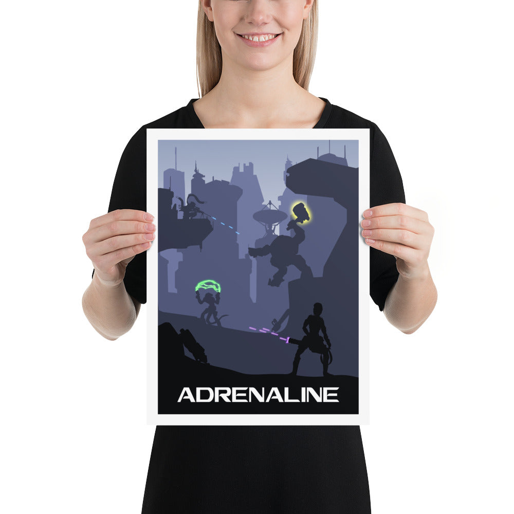 Adrenaline Minimalist Board Game Art Poster