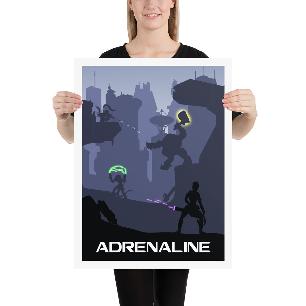 Adrenaline Minimalist Board Game Art Poster