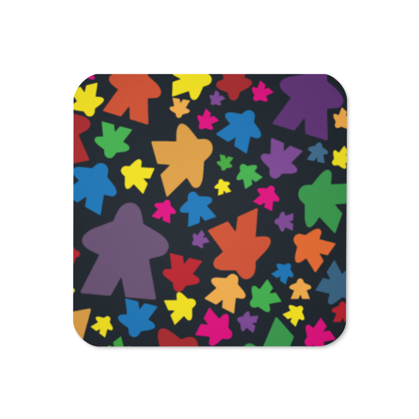 Colourful Meeple Tabletop Gaming Inspired Coaster