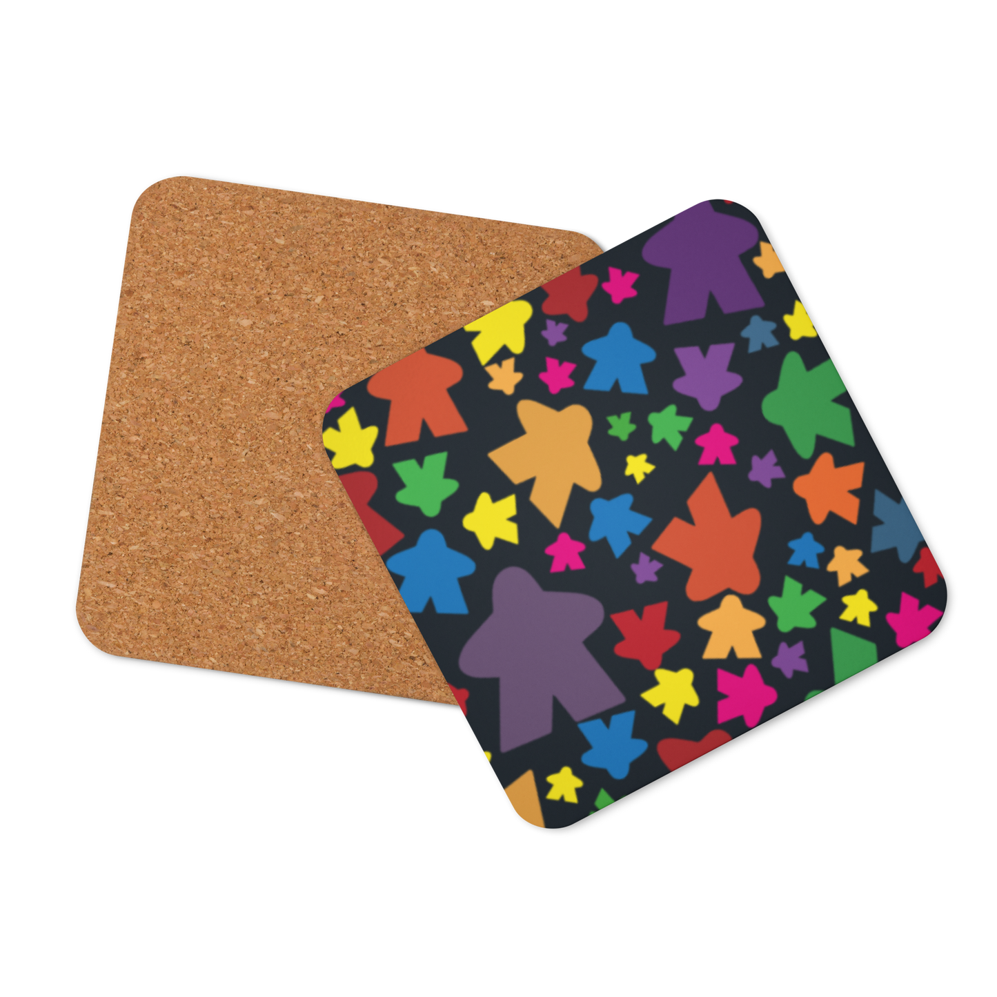 Colourful Meeple Tabletop Gaming Inspired Coaster