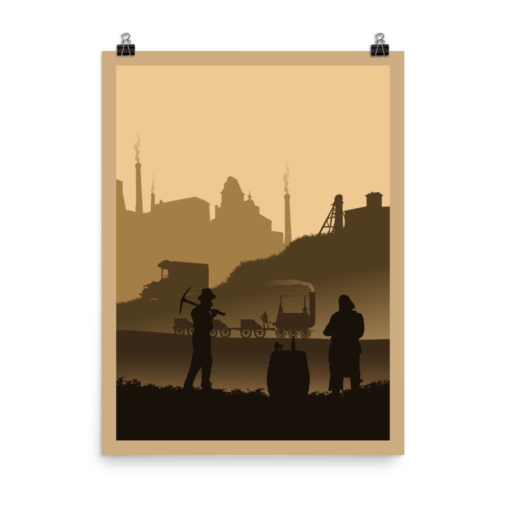 Brass Birmingham Minimalist Board Game Art Poster