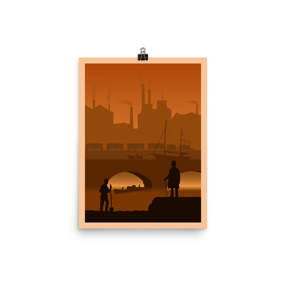 Brass Lancashire Minimalist Board Game Art Poster