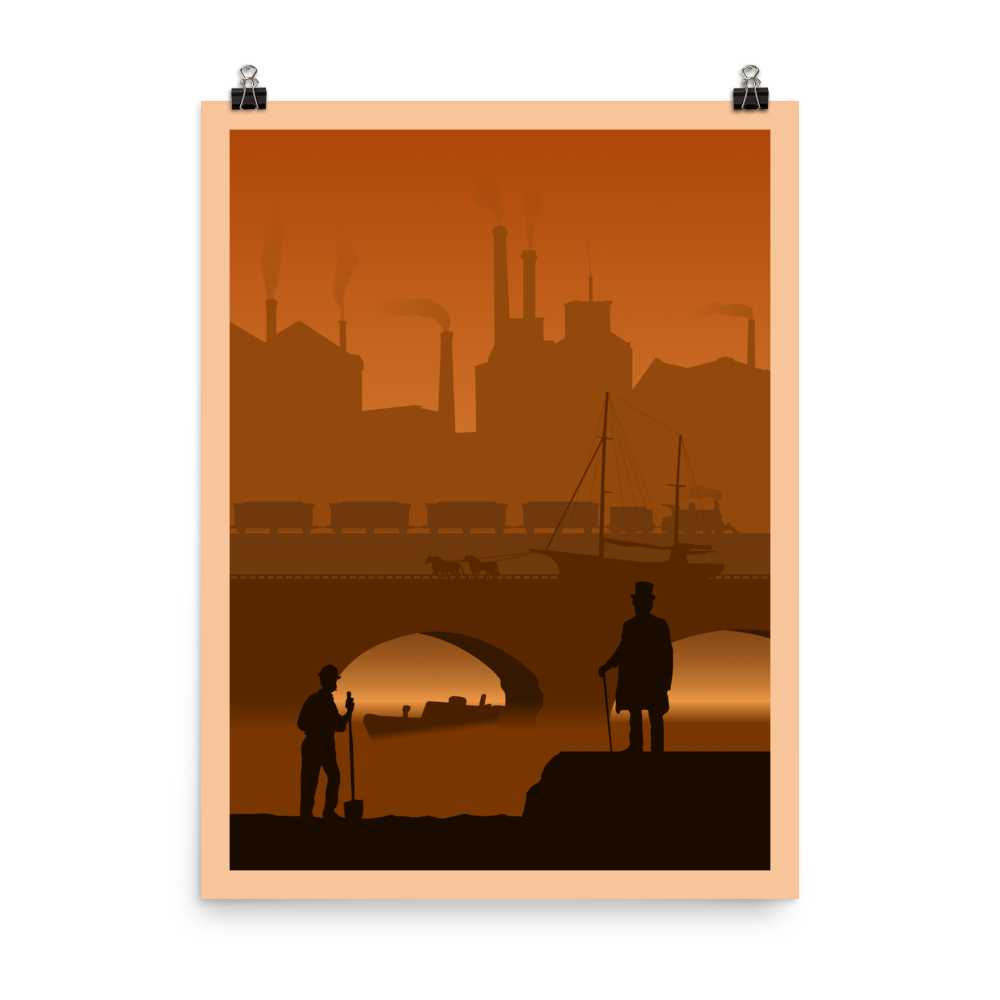 Brass Lancashire Minimalist Board Game Art Poster