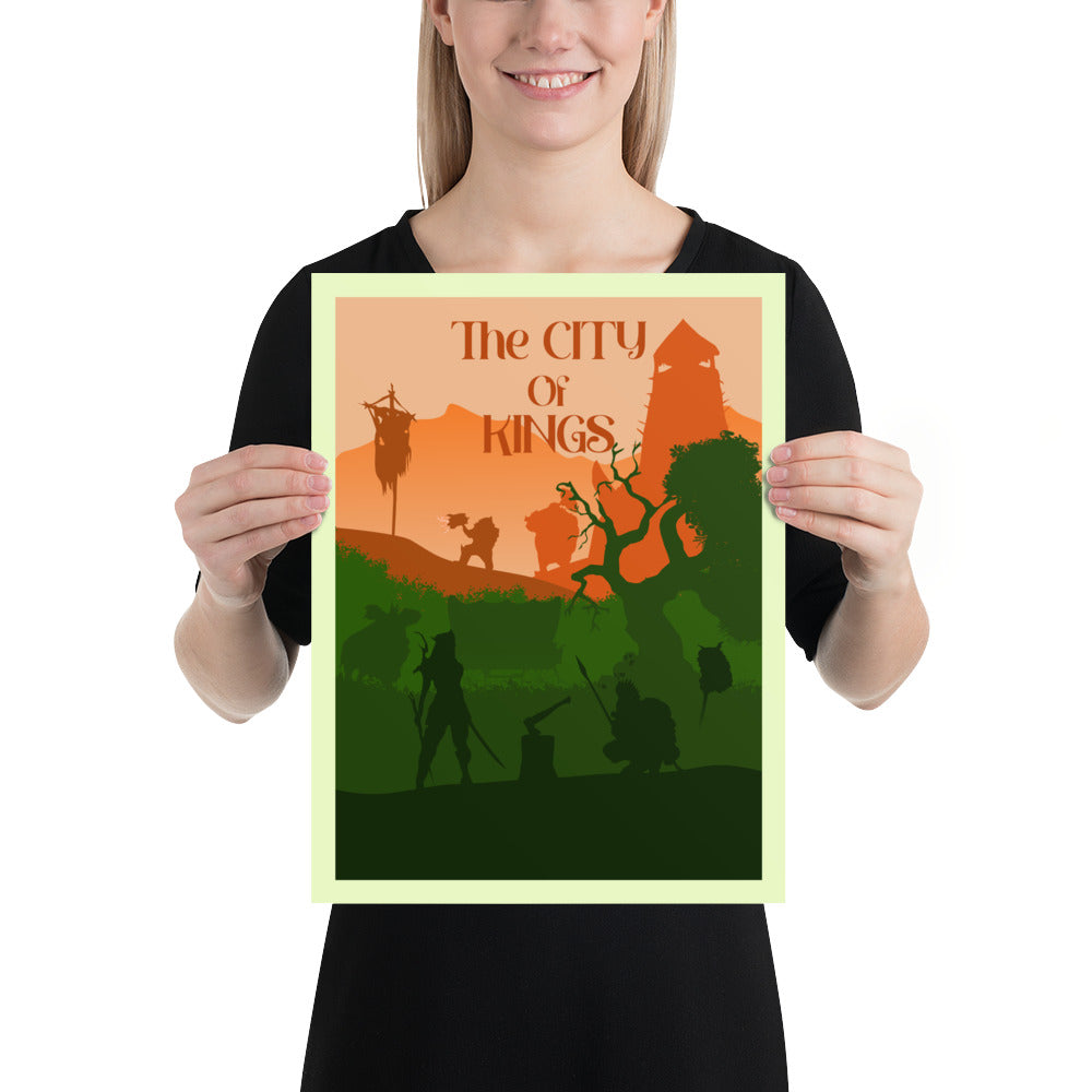 The City of Kings Minimalist Board Game Art Poster
