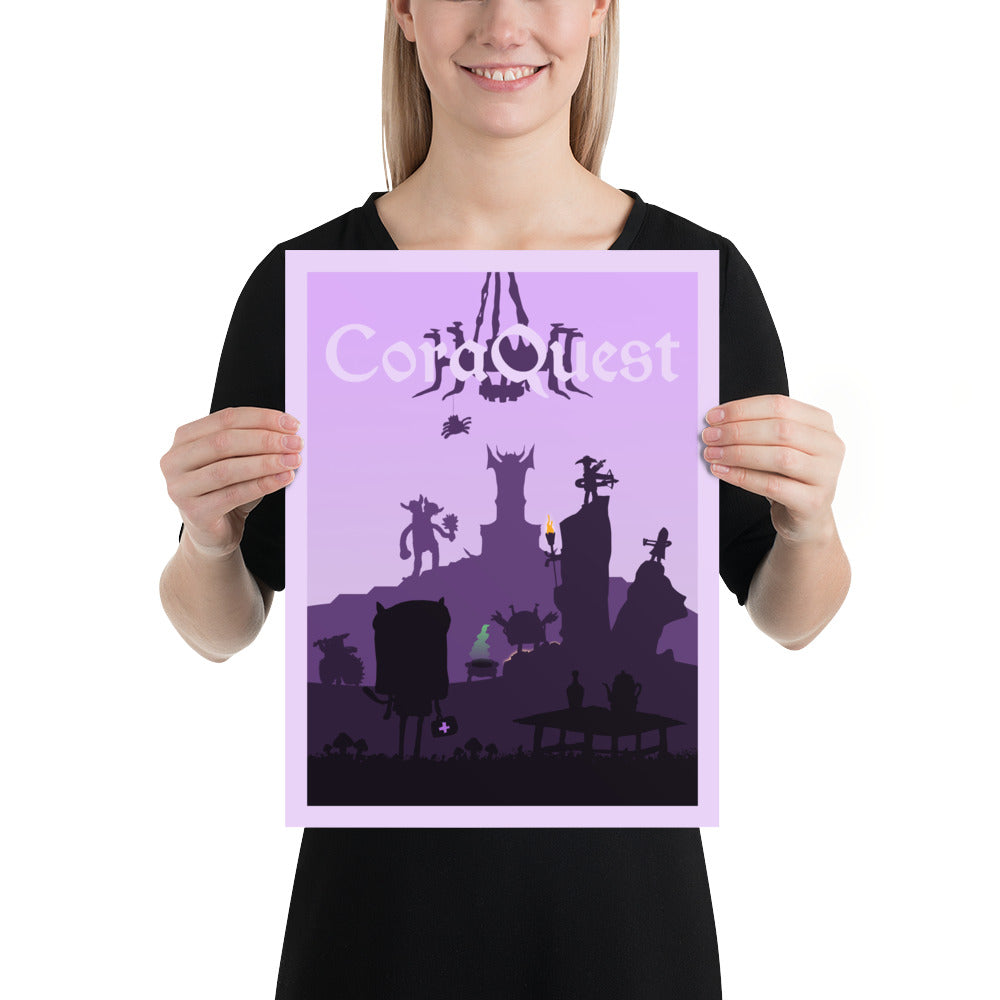 CoraQuest Minimalist Board Game Art Poster