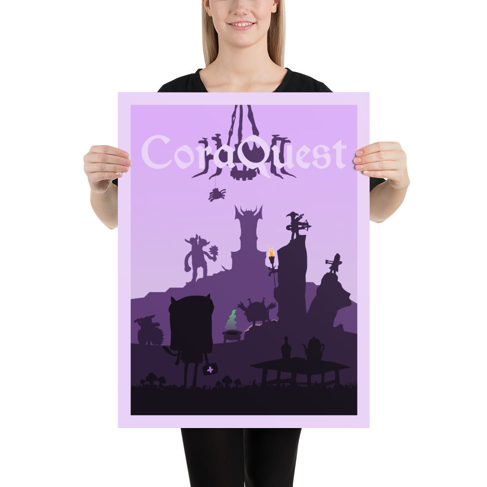 CoraQuest Minimalist Board Game Art Poster