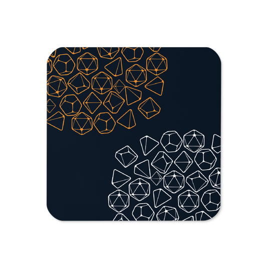 Dice Pattern (Lilac/ Black) Tabletop Gaming Inspired Coaster