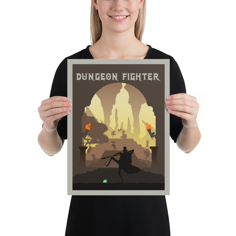 Dungeon Fighter Minimalist Board Game Art Poster