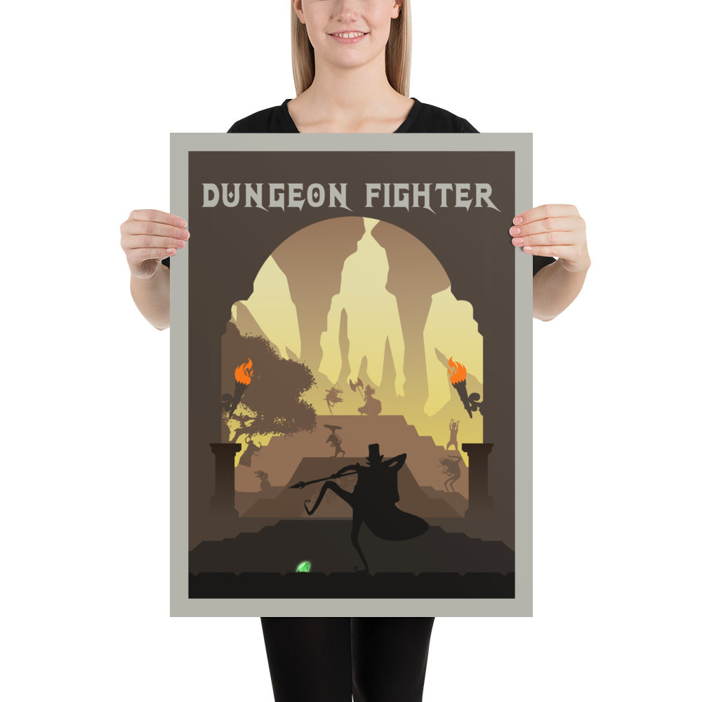 Dungeon Fighter Minimalist Board Game Art Poster