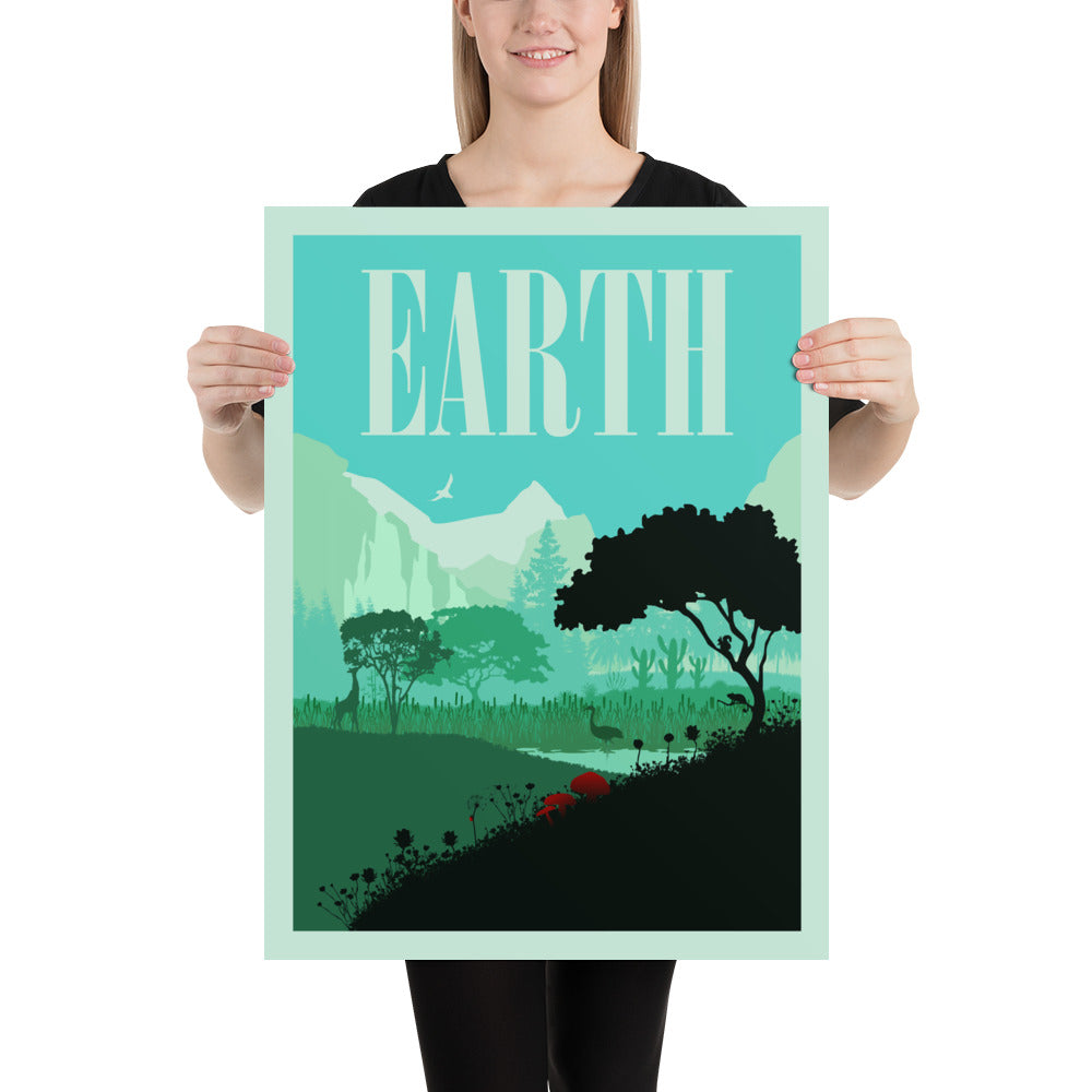Earth Minimalist Board Game Art Poster