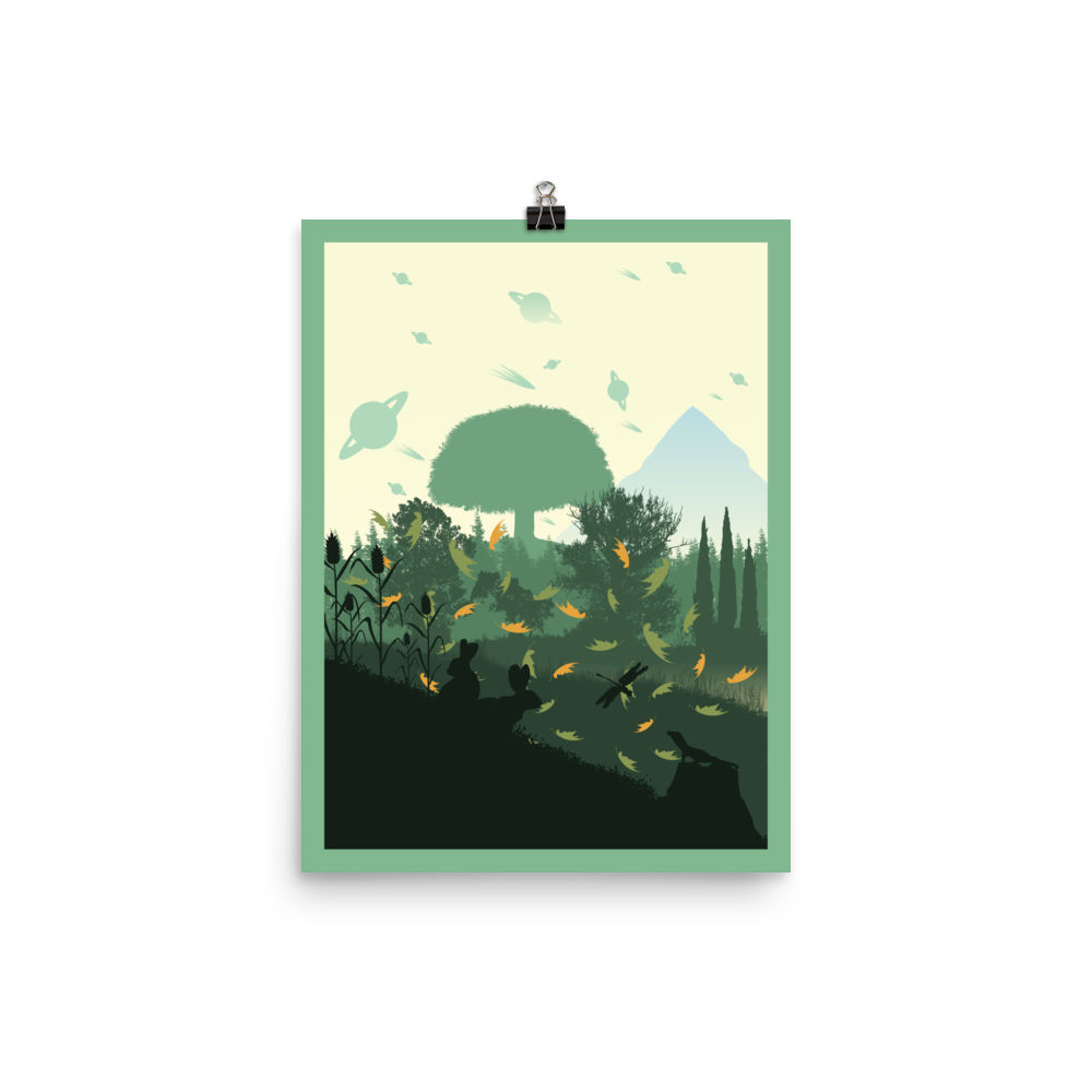 Evergreen Minimalist Board Game Art Poster