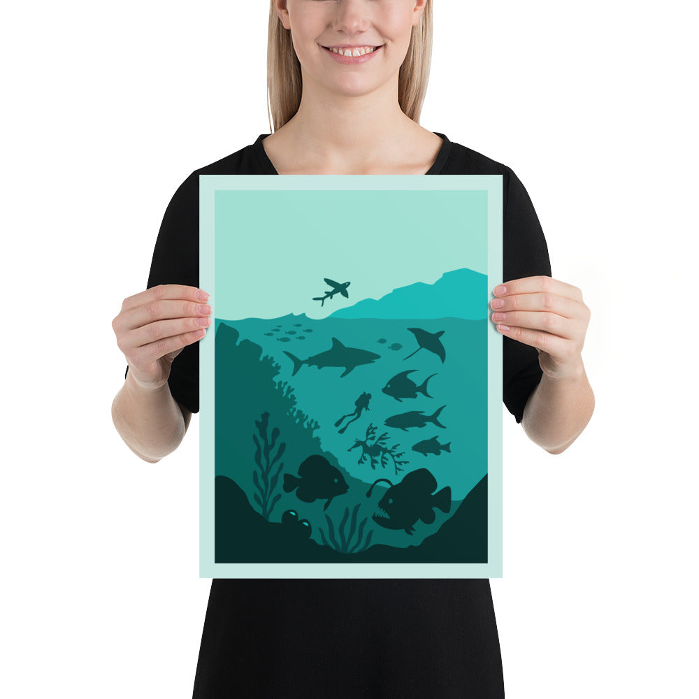 Finspan Minimalist Board Game Art Poster