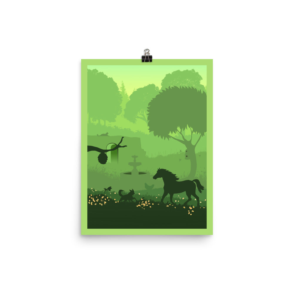 Flourish Minimalist Board Game Art Poster