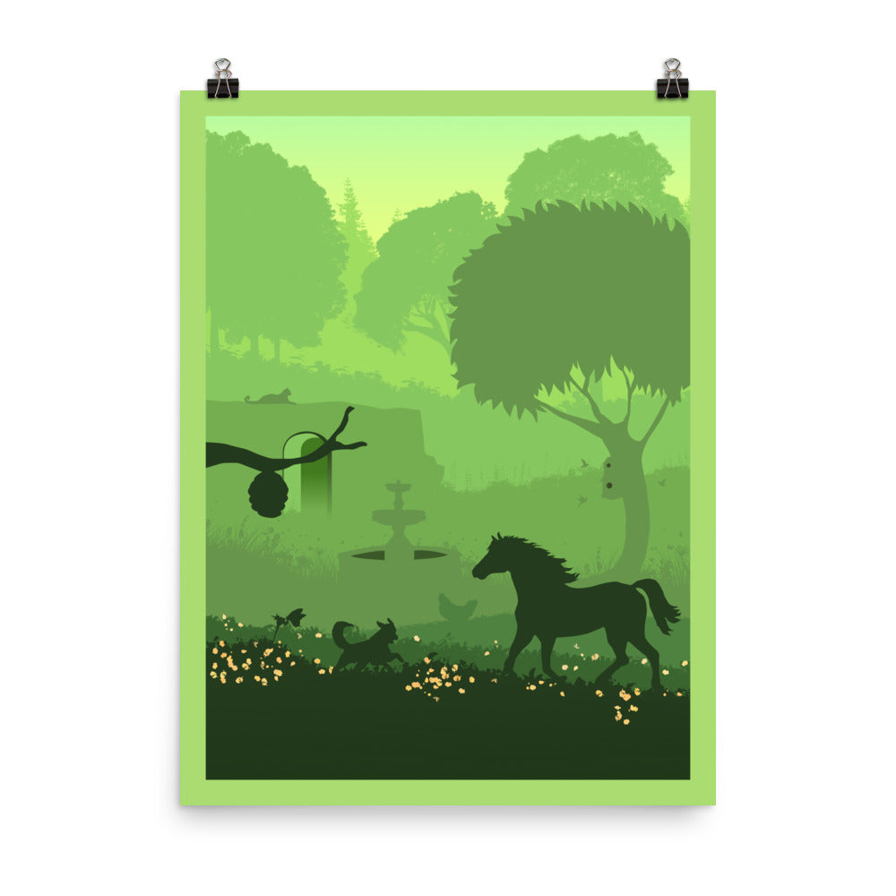Flourish Minimalist Board Game Art Poster