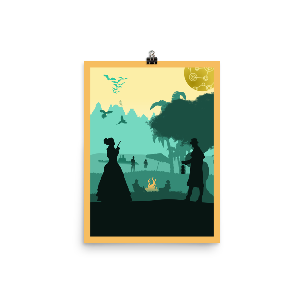 Hidden Movement Board Game Mechanic Minimalist Board Game Art Poster