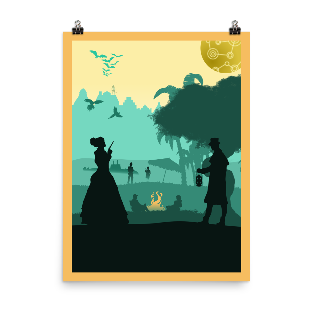 Hidden Movement Board Game Mechanic Minimalist Board Game Art Poster