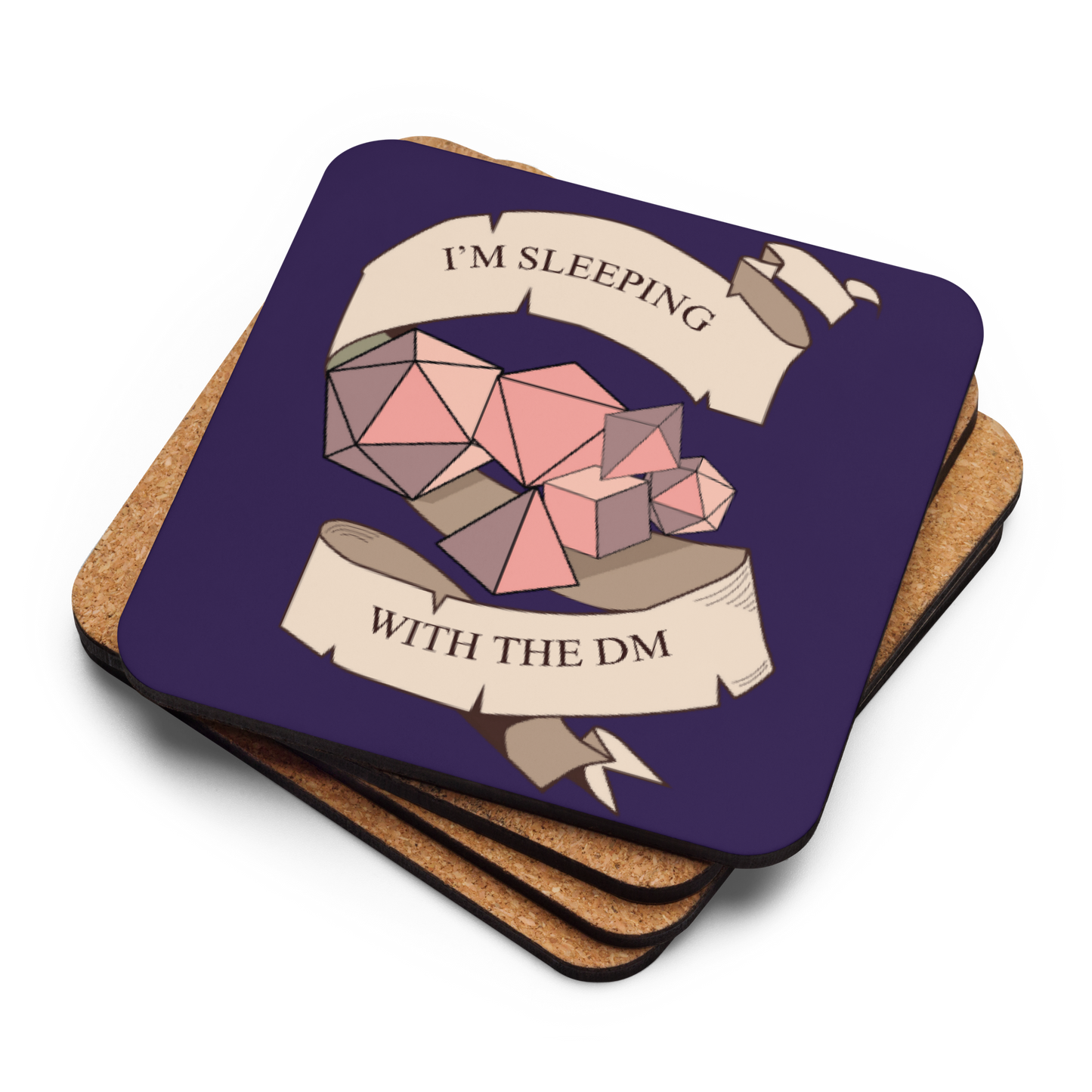 I'm Sleeping with the DM Tabletop Gaming Inspired Coaster