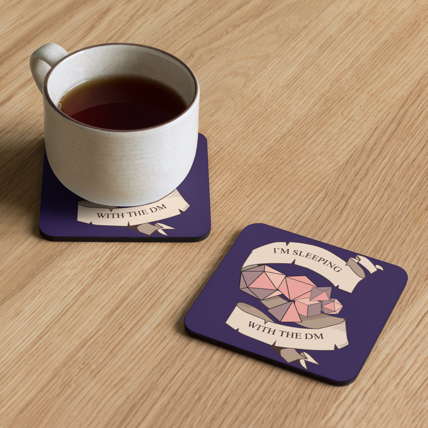 I'm Sleeping with the DM Tabletop Gaming Inspired Coaster