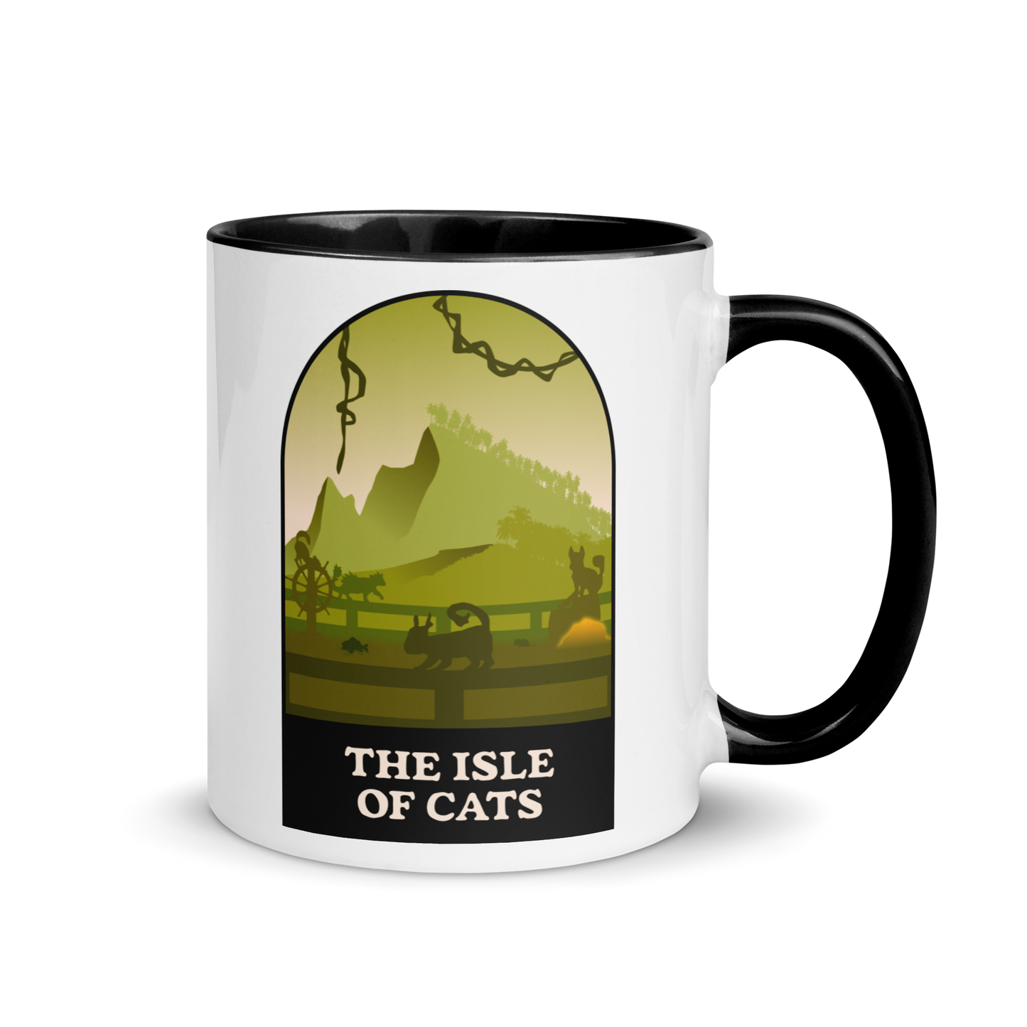 The Isle of Cats (Green) Minimalist Board Game Mug