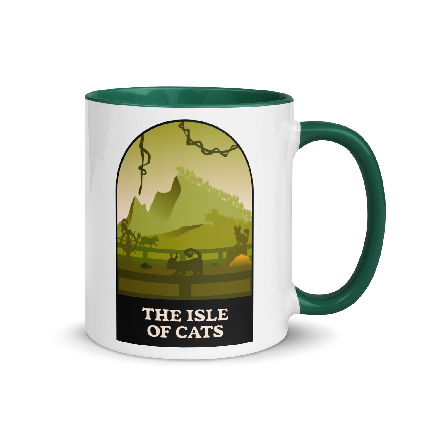 The Isle of Cats (Green) Minimalist Board Game Mug