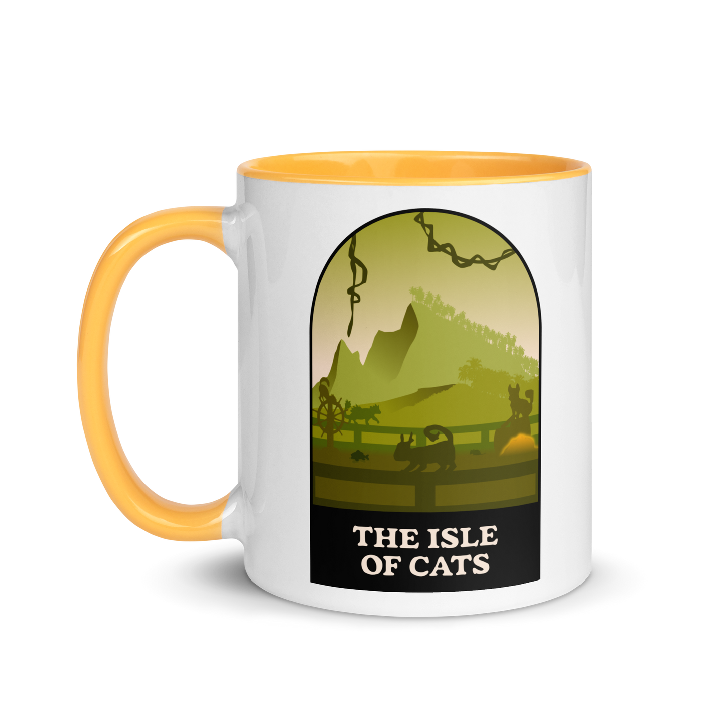The Isle of Cats (Green) Minimalist Board Game Mug