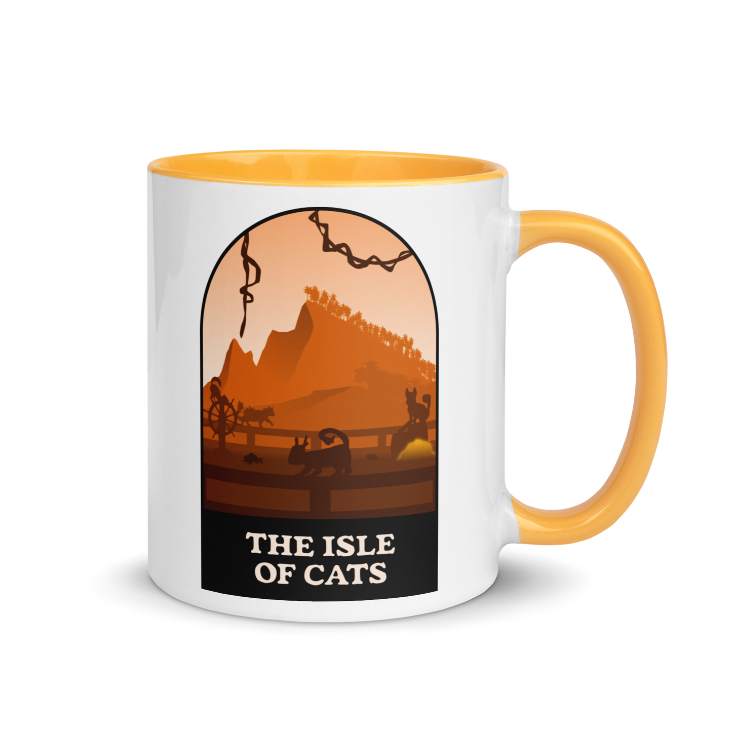 The Isle of Cats (Orange) Minimalist Board Game Mug