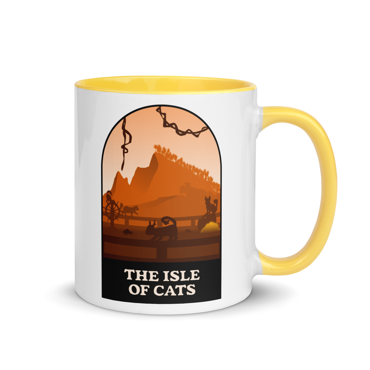 The Isle of Cats (Orange) Minimalist Board Game Mug