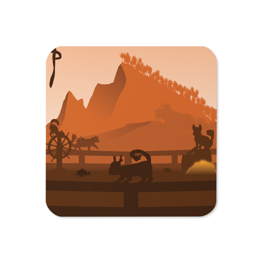 Isle of Cats Tabletop Gaming Inspired Coaster
