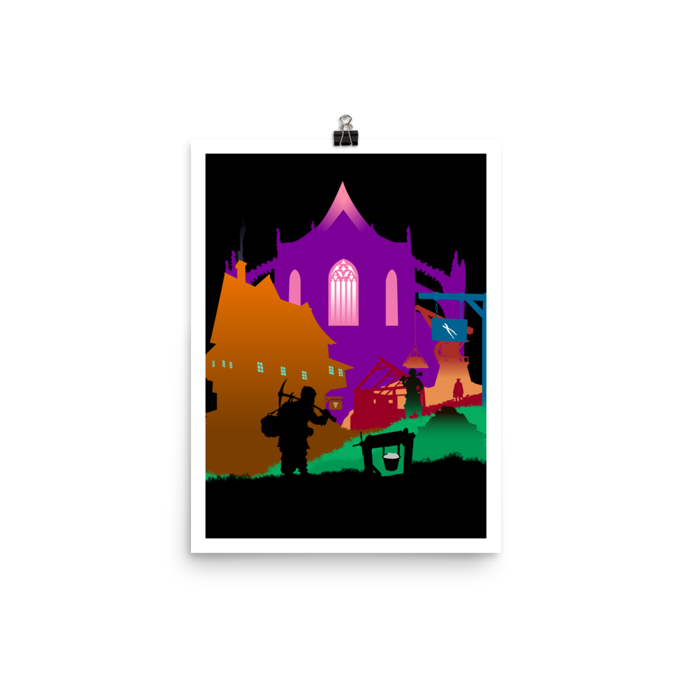 Kutna Hora Minimalist Board Game Art Poster