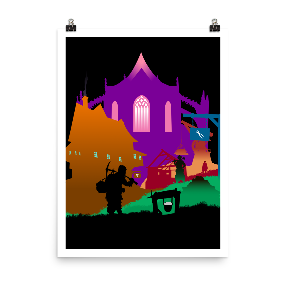 Kutna Hora Minimalist Board Game Art Poster