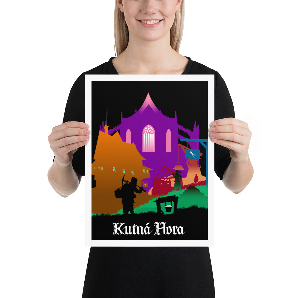 Kutna Hora Minimalist Board Game Art Poster