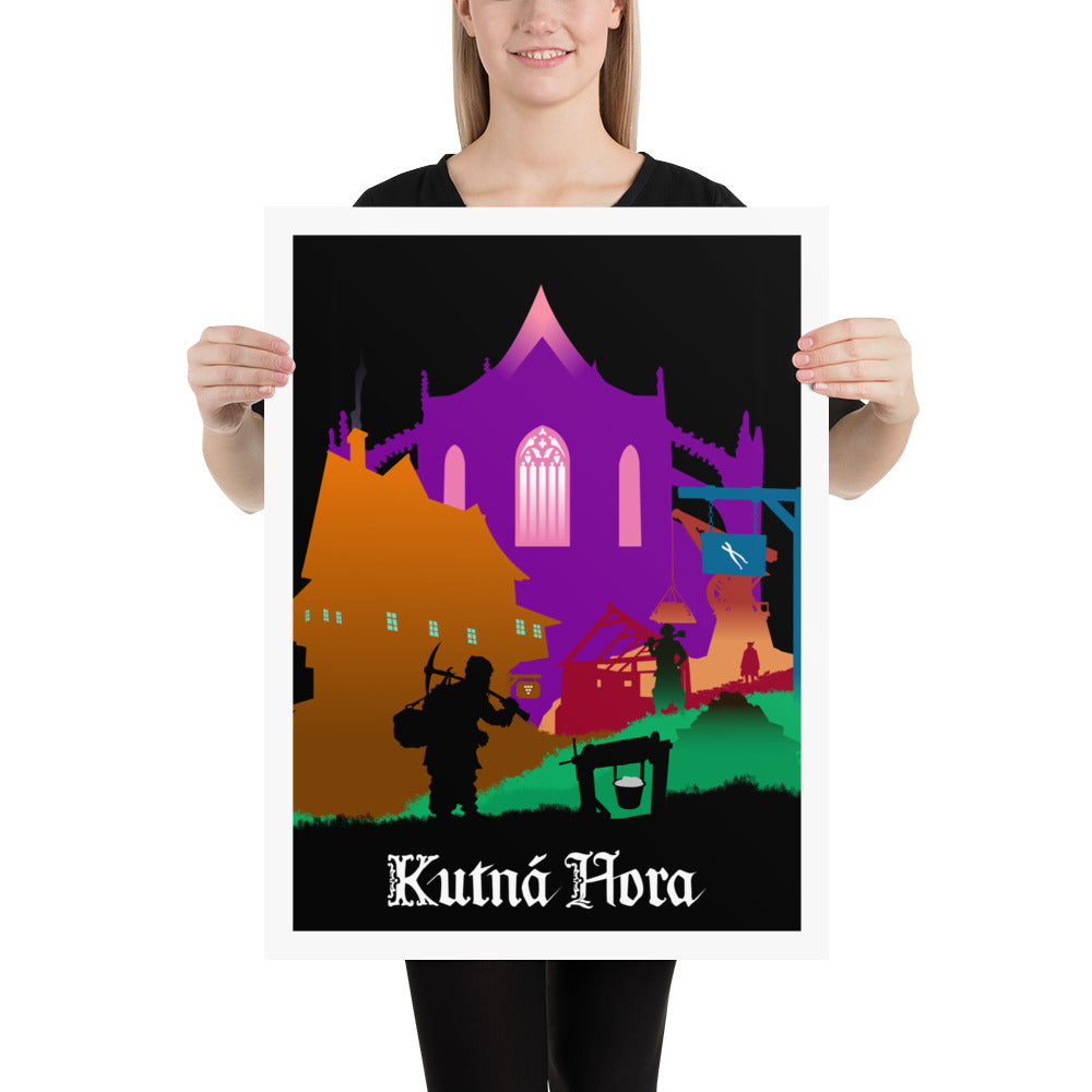 Kutna Hora Minimalist Board Game Art Poster