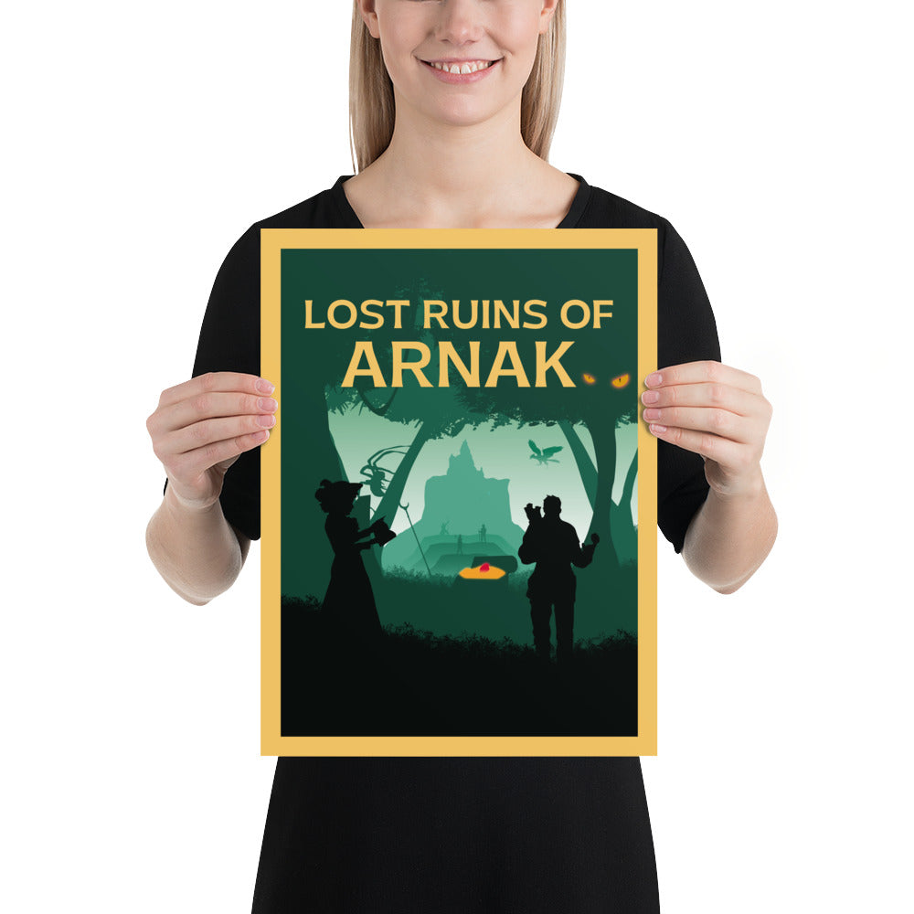 Lost Ruins of Arnak Temple Minimalist Board Game Art Poster
