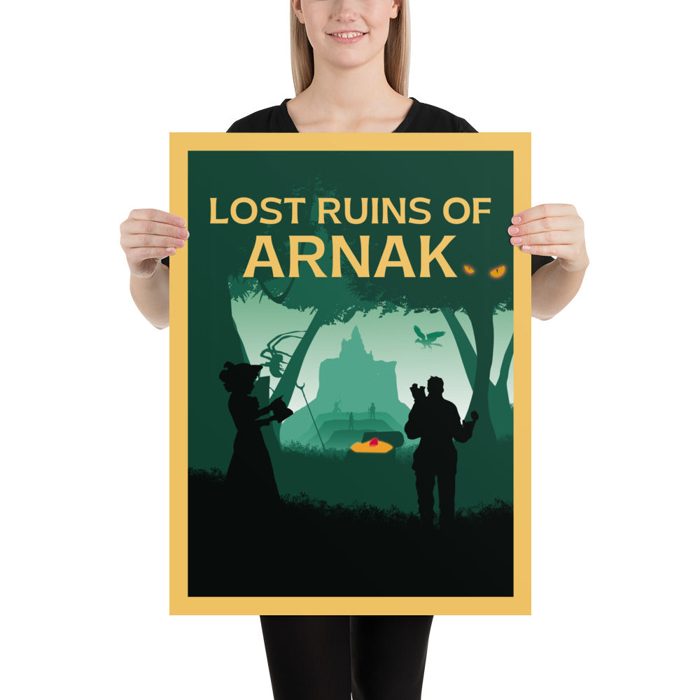 Lost Ruins of Arnak Temple Minimalist Board Game Art Poster