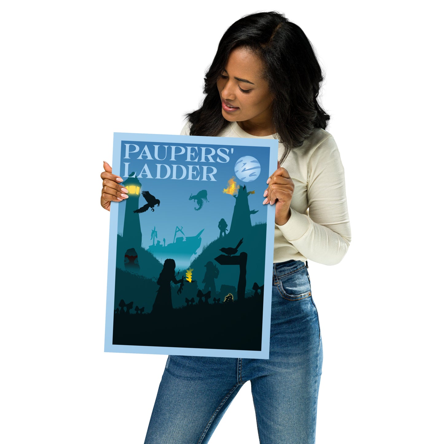 Pauper's Ladder Minimalist Board Game Art Poster