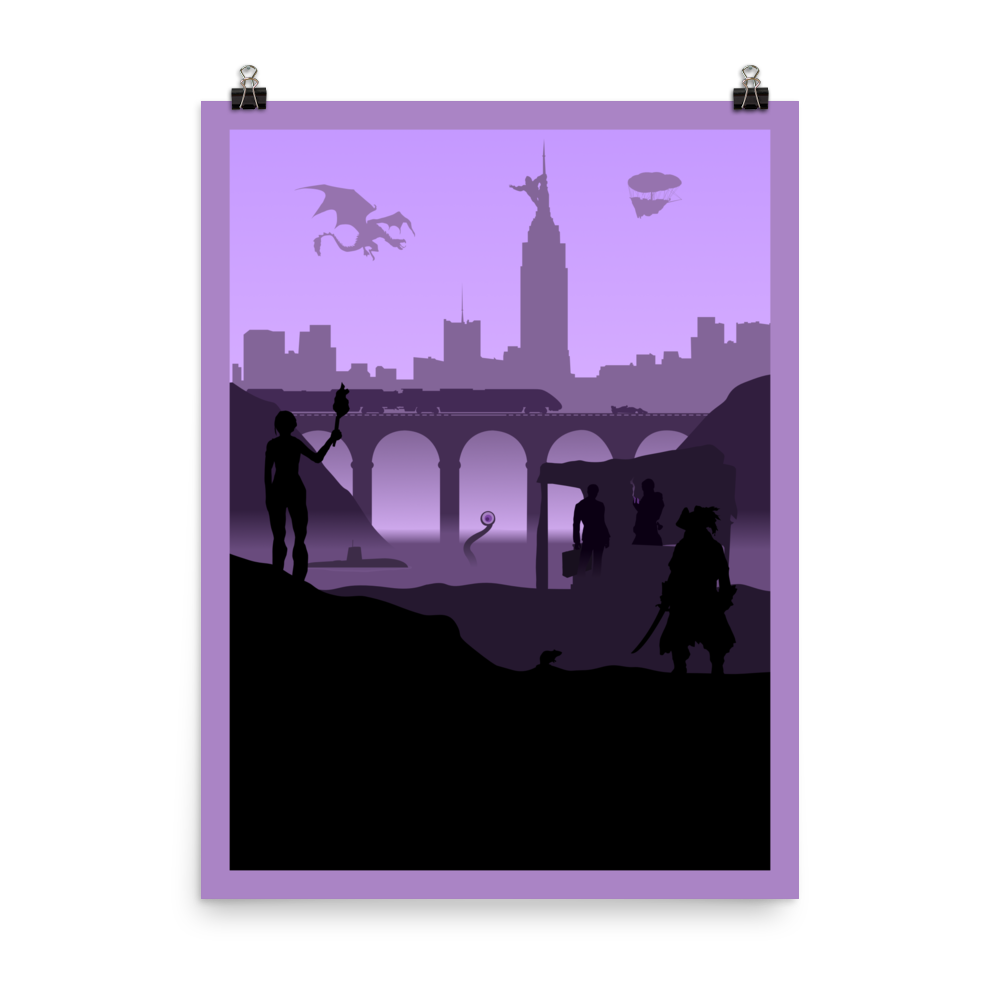 Push Your Luck Board Game Mechanic Minimalist Board Game Art Poster