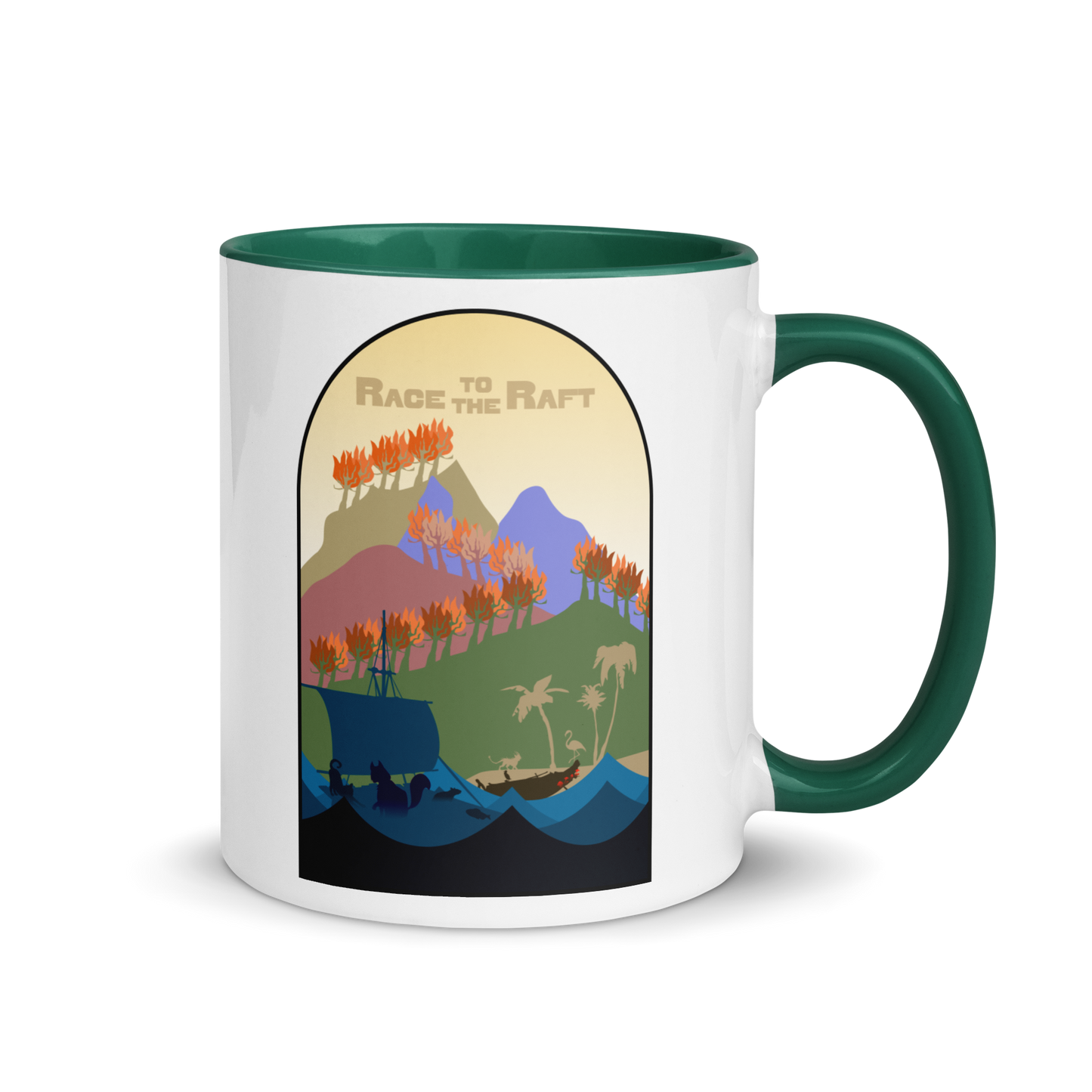 Race to the Raft Minimalist Board Game Mug