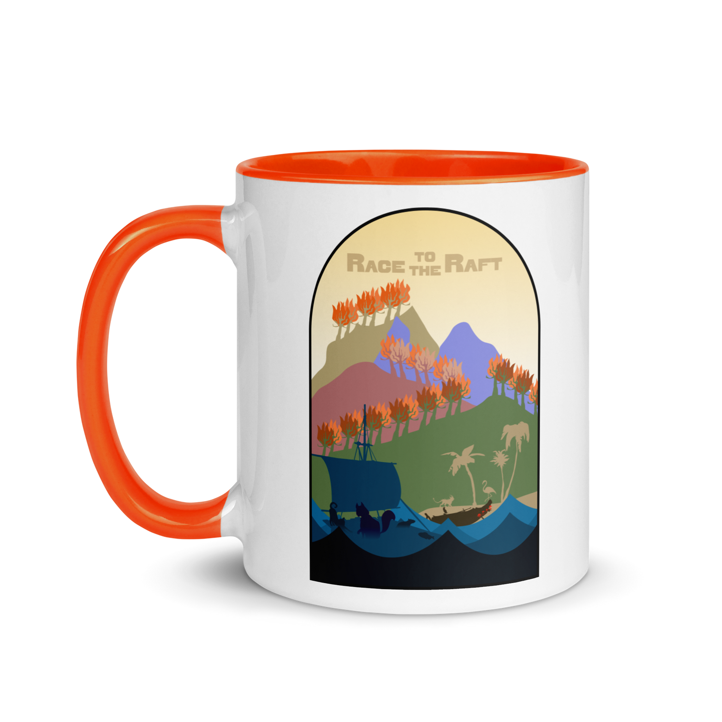 Race to the Raft Minimalist Board Game Mug