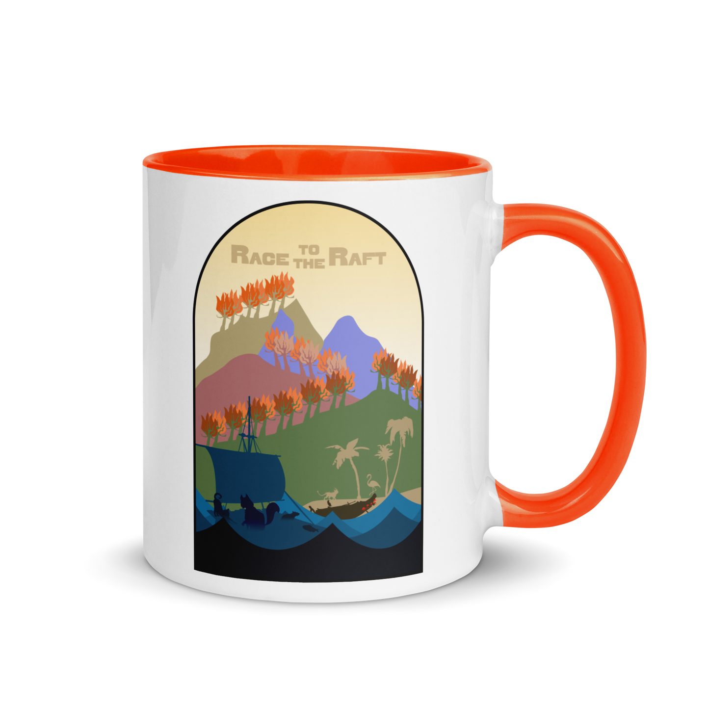 Race to the Raft Minimalist Board Game Mug