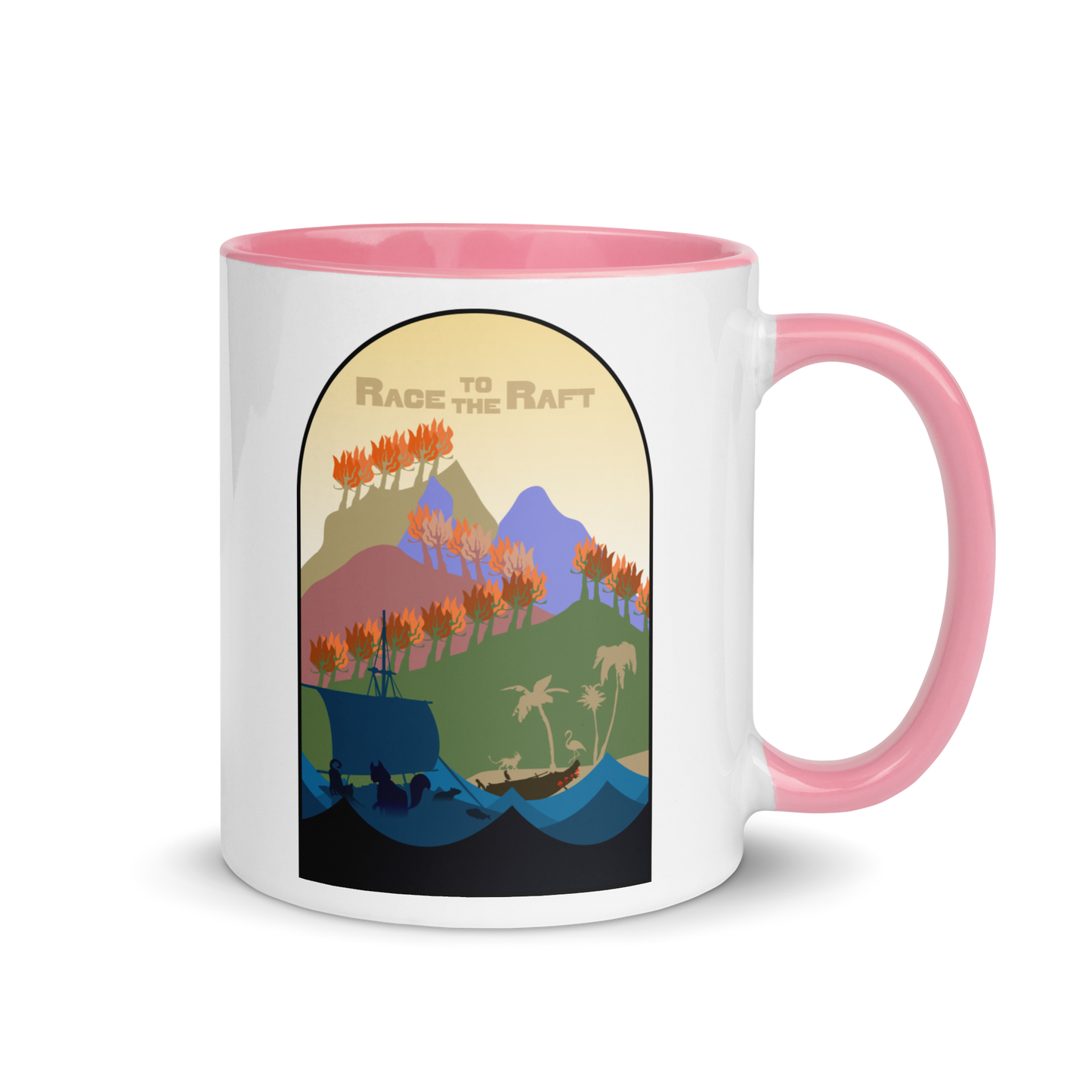 Race to the Raft Minimalist Board Game Mug