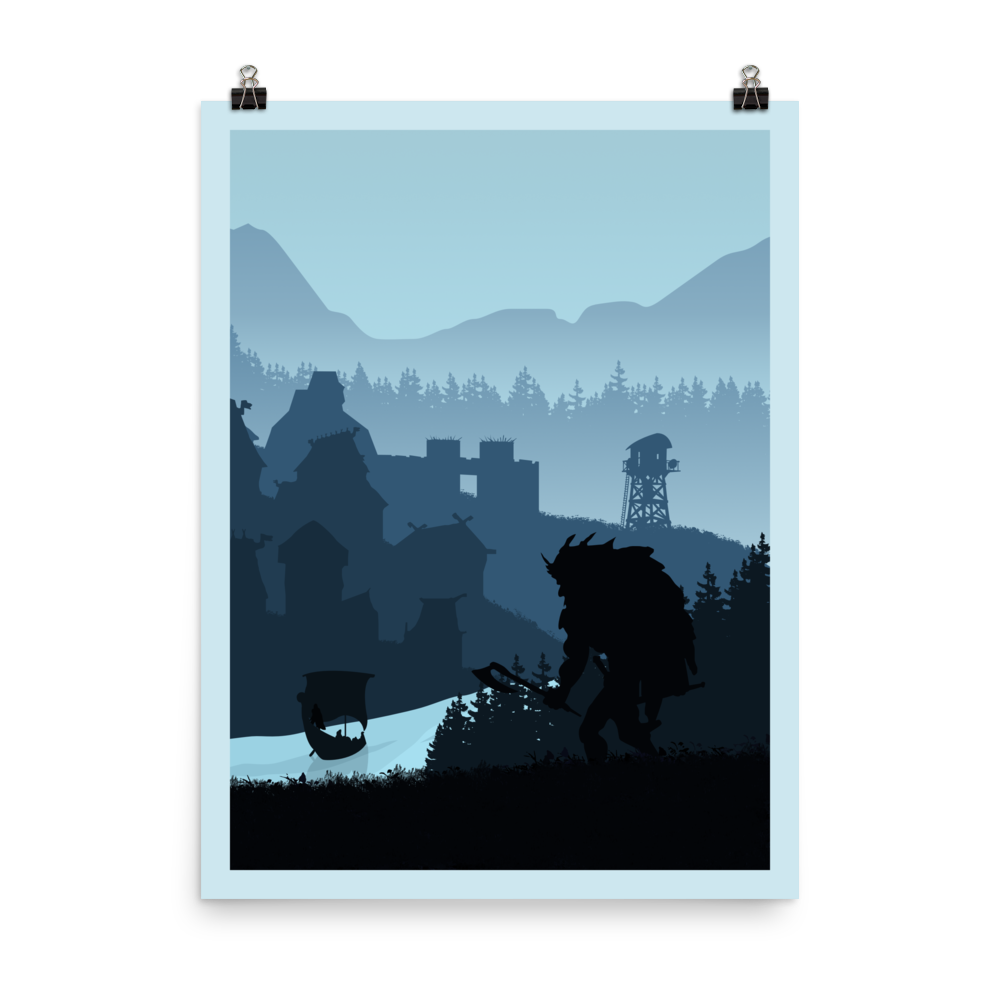 Raiders of the North Sea Minimalist Board Game Art Poster