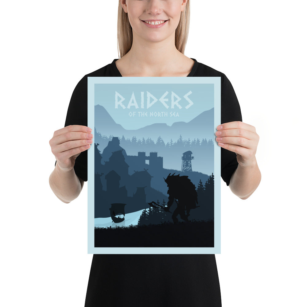 Raiders of the North Sea Minimalist Board Game Art Poster