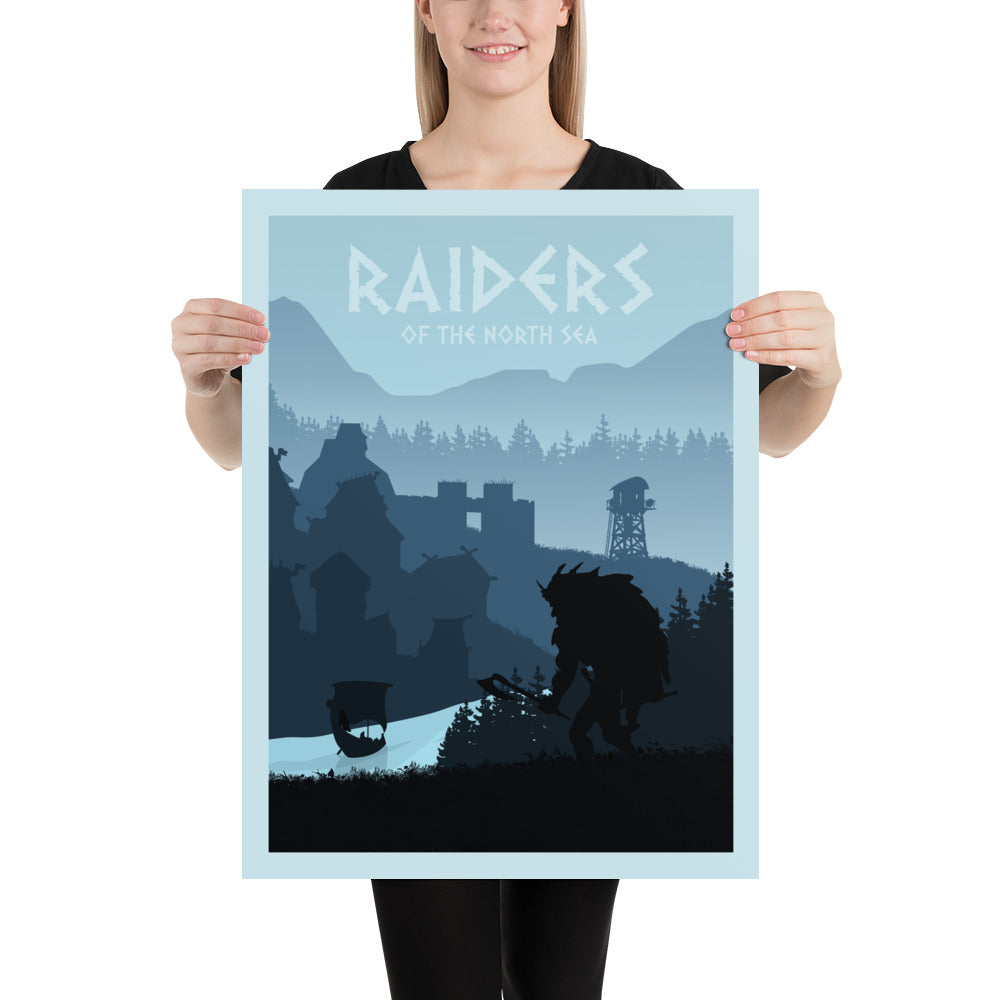Raiders of the North Sea Minimalist Board Game Art Poster
