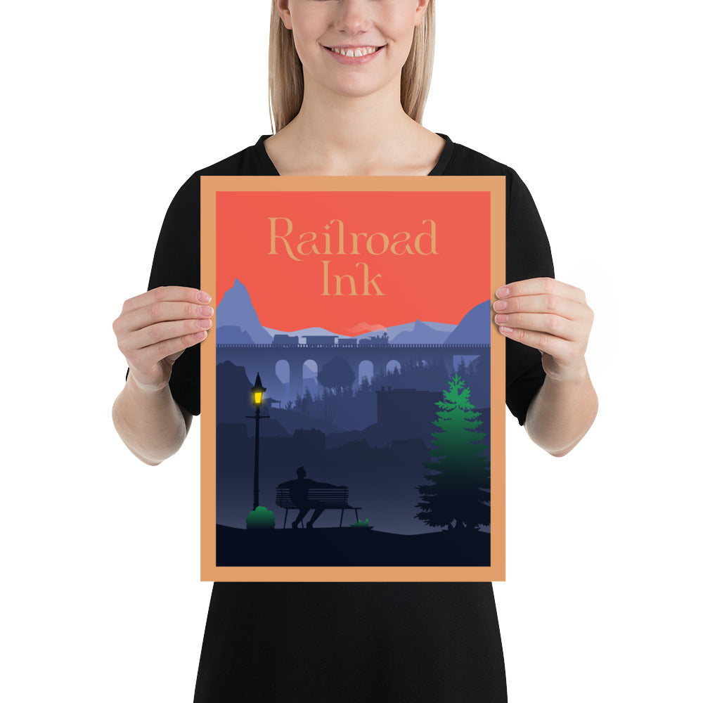 Railroad Ink Minimalist Board Game Art Poster