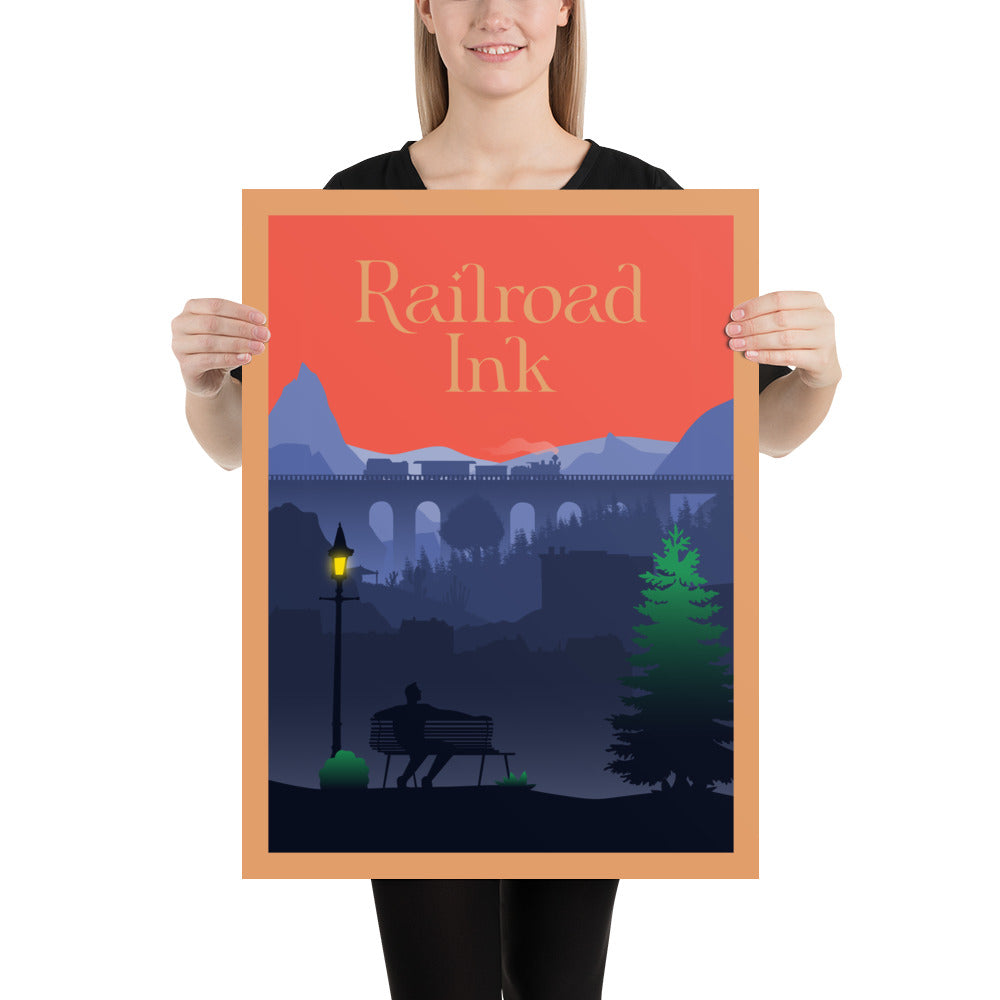Railroad Ink Minimalist Board Game Art Poster
