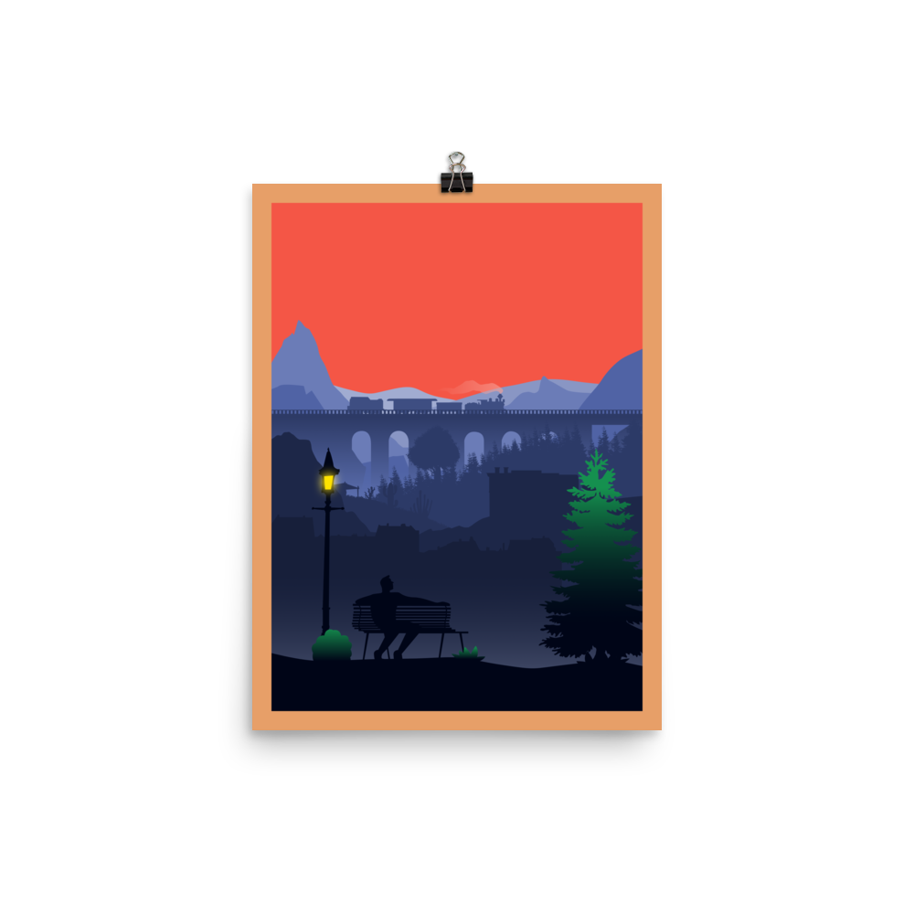 Railroad Ink Minimalist Board Game Art Poster