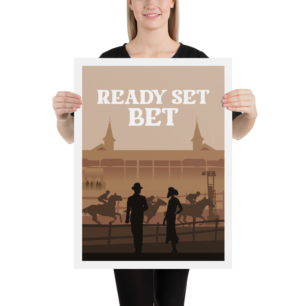 Ready Set Bet Minimalist Board Game Art Poster