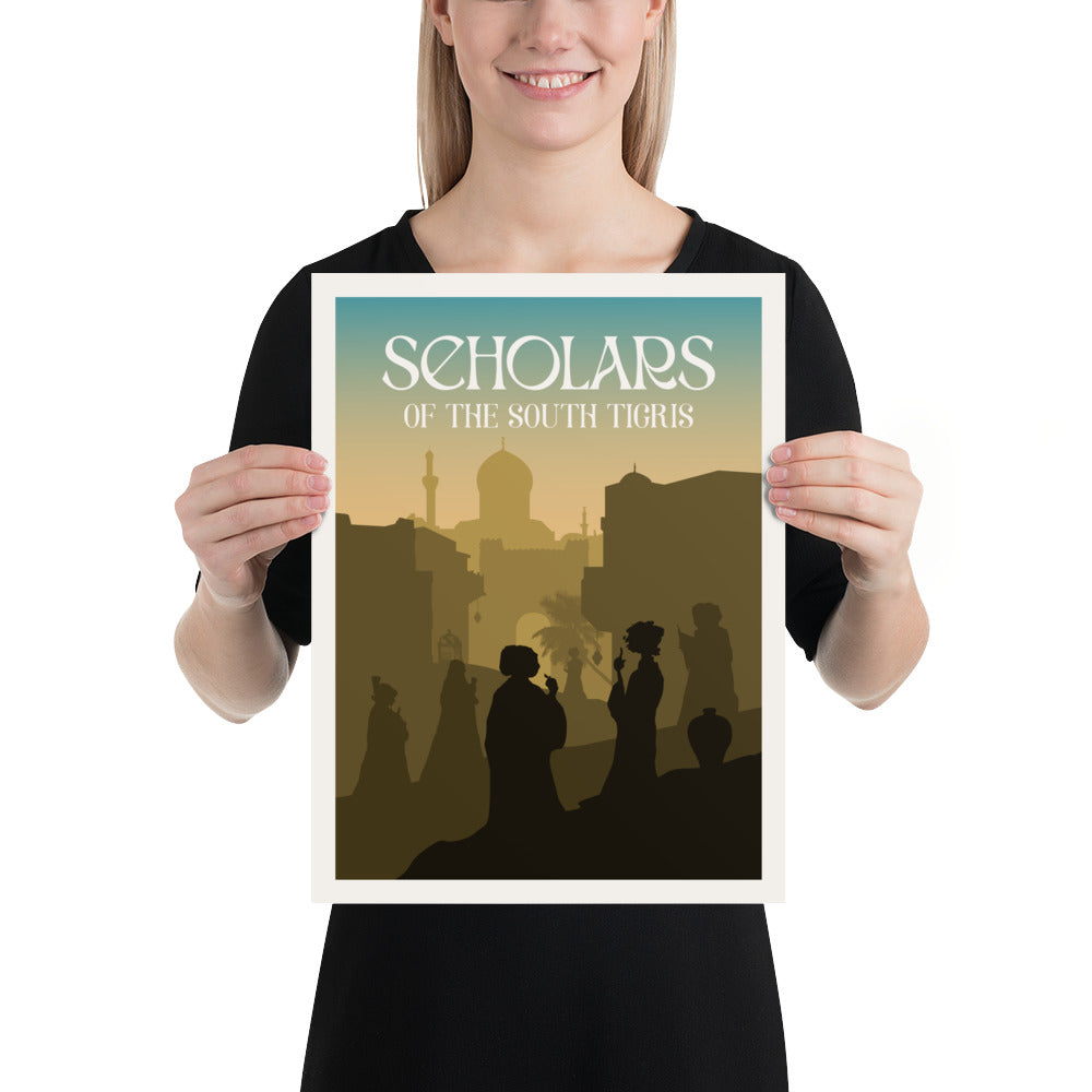 Scholars of the South Tigris Minimalist Board Game Art Poster